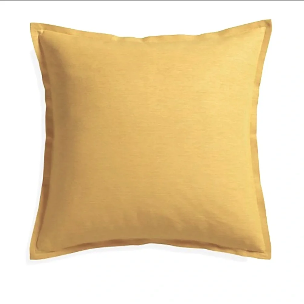 Crate&Barrel Linden Pillow Covers In Saffron Yellow